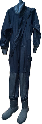 Traje seco de rescate de agua de una pieza Negro a prueba de agua
